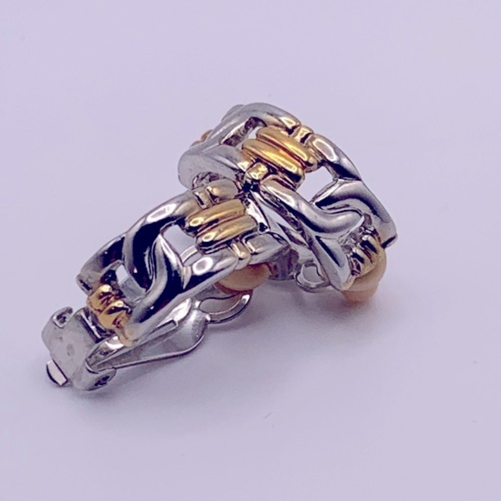 💝Vintage Two Tone Clip On Earrings